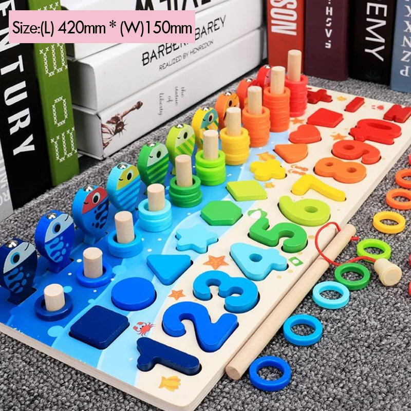 Wooden Puzzle Fishing Board