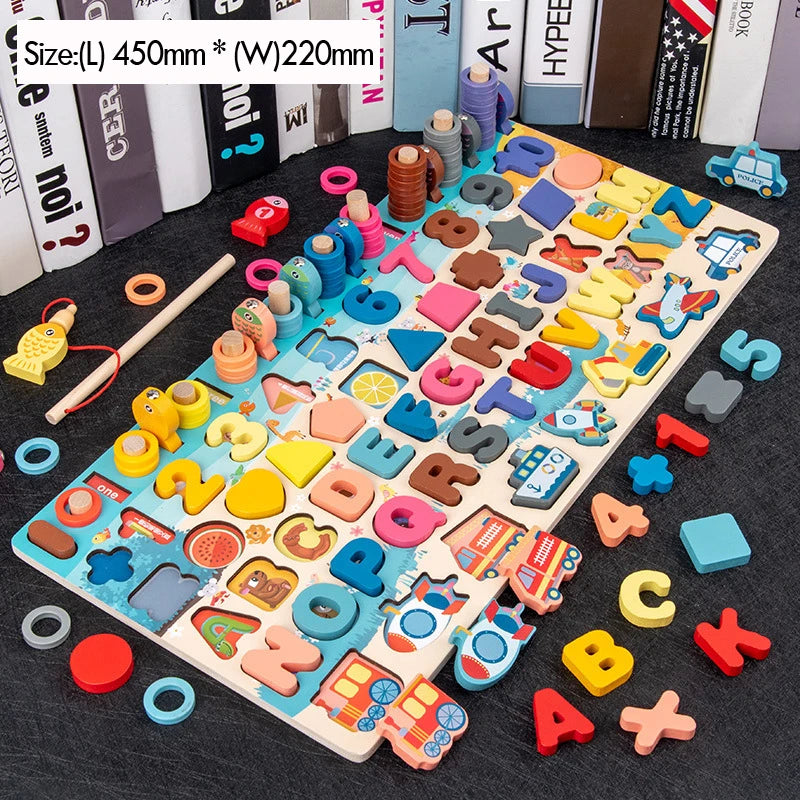Wooden Puzzle Fishing Board