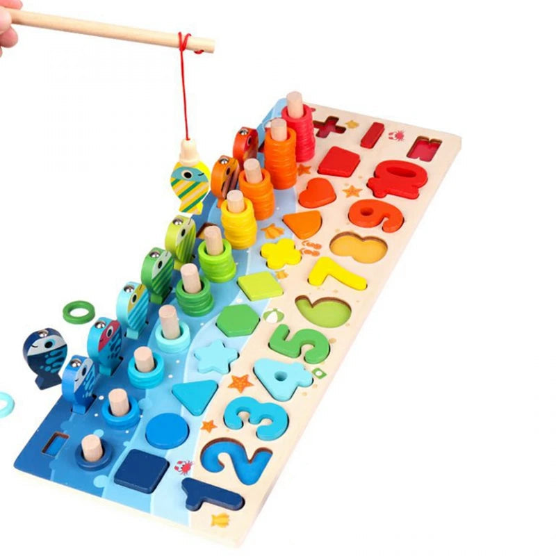 Wooden Puzzle Fishing Board