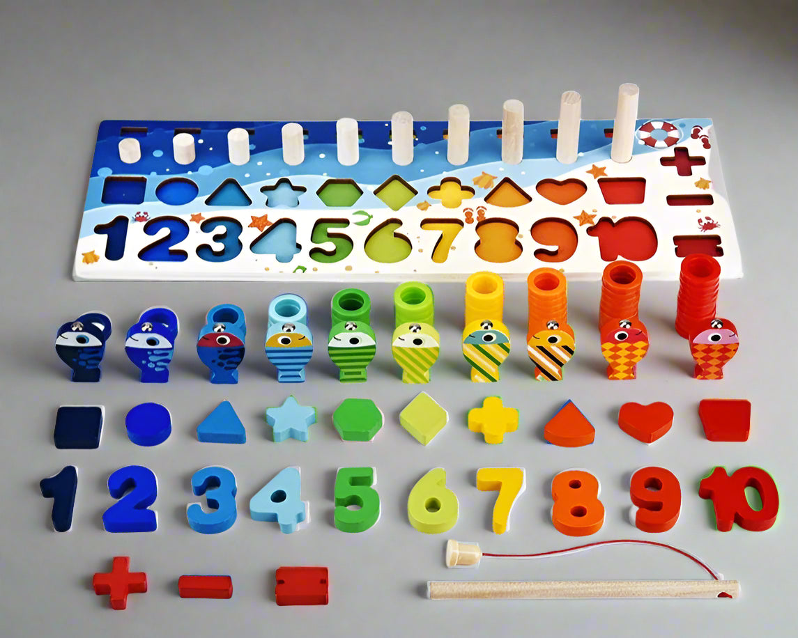 Wooden Puzzle Fishing Board