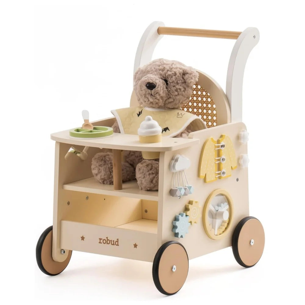3-in-1 Wooden Baby Walker
